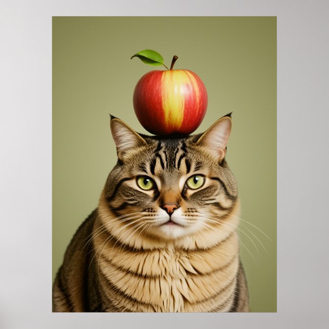 Cat Apple Poster (Front)