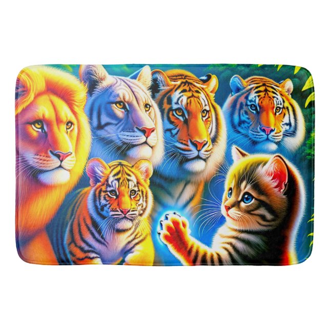 Cat Art Bath Mat (Front)