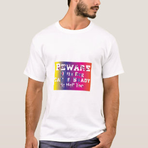Cat Art Beware Of The Dog T-Shirt