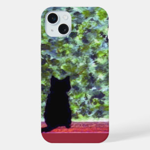 Cat Art Black Cat Bird Watching! iPhone Case