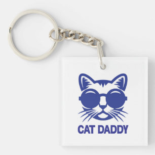 Cat Art Cat Daddy Key Ring