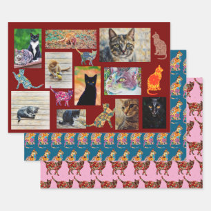 Cat Art Cat Lover Kitty Fun Wrapping Craft Paper