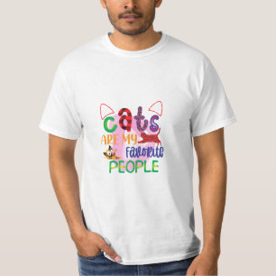 Cat Art Cats Are My Favorite People_2 T-Shirt
