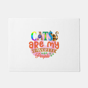 Cat Art Cats Are My Favorite People Doormat