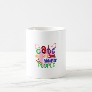 Cat Art Cats Are My Favourite People_2 Coffee Mug