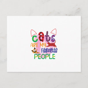 Cat Art Cats Are My Favourite People_2 Postcard