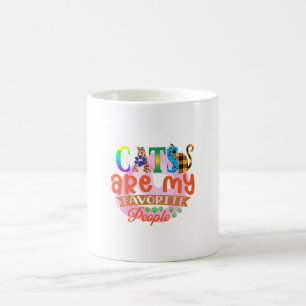 Cat Art Cats Are My Favourite People Coffee Mug