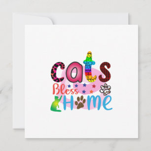 Cat Art Cats Bless Home_2 Invitation