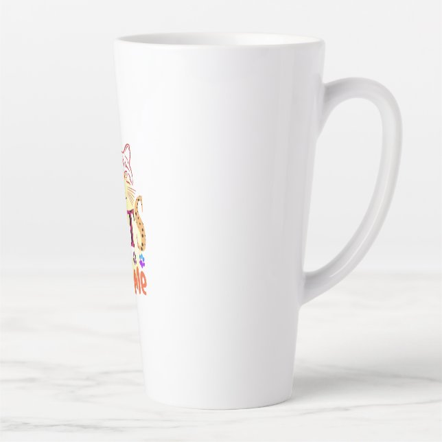 Cat Art Cats Bless Home Latte Mug (Right)