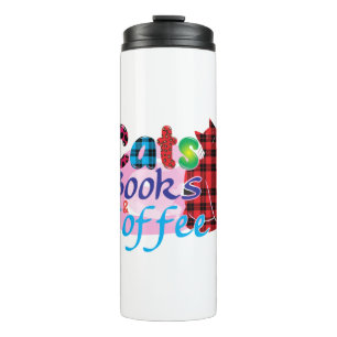 Cat Art Cats Books Coffee_2 Thermal Tumbler