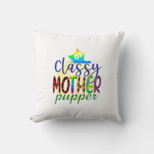 Cat Art Classy Mother Pupper Cushion