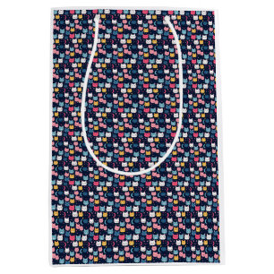 Cat Art Cute Cat Faces Medium Gift Bag
