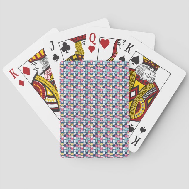 Cat Art | Cute Cat Faces Playing Cards (Back)