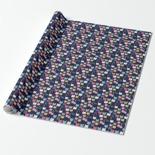 Cat Art   Cute Cat Faces Wrapping Paper