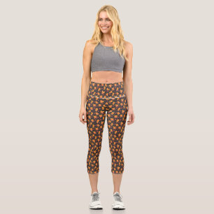 Cat Art Cute Cat Pattern Childish Capri Leggings
