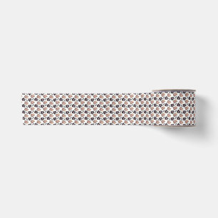 Cat Art Cute Cat Pattern Seamless Background Satin Ribbon