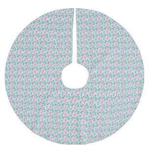Cat Art   Cute Cat Rainbows Brushed Polyester Tree Skirt