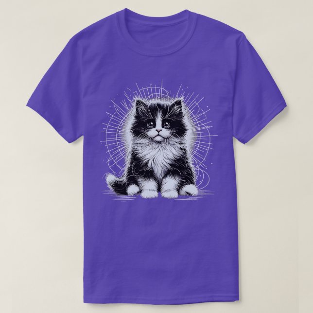 Cat Art Design for cat lover funny cat art print T T-Shirt (Design Front)