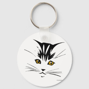 Cat Art Design Key Ring