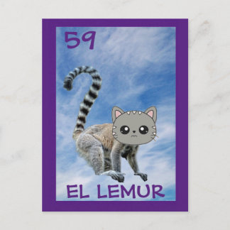 Cat Art, El Lemur, Postcard