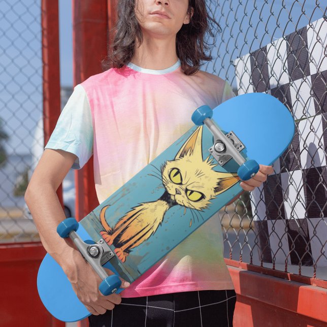 Cat art funny Skateboard Deck (Creator Uploaded)