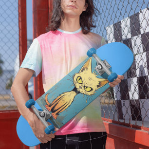 Cat art funny Skateboard Deck