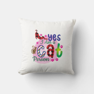 Cat Art I Am A Cat Person Cushion