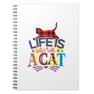Cat Art Life Is Better With A Cat Notebook