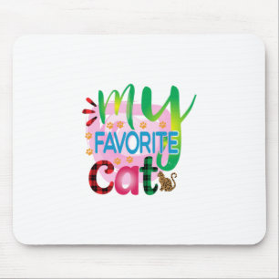 Cat Art My Favourite Cat Mouse Pad