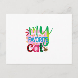 Cat Art My Favourite Cat Postcard