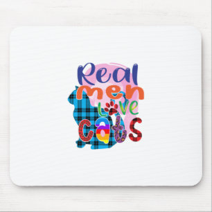 Cat Art Real Men Love Cats Mouse Pad