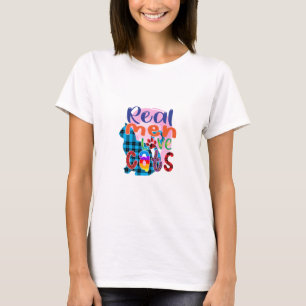 Cat Art Real Men Love Cats T-Shirt
