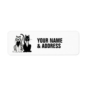 CAT ART RETURN ADDRESS LABELS