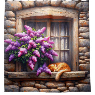 Cat Art Shower Curtain