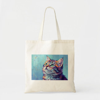 cat art tote bag