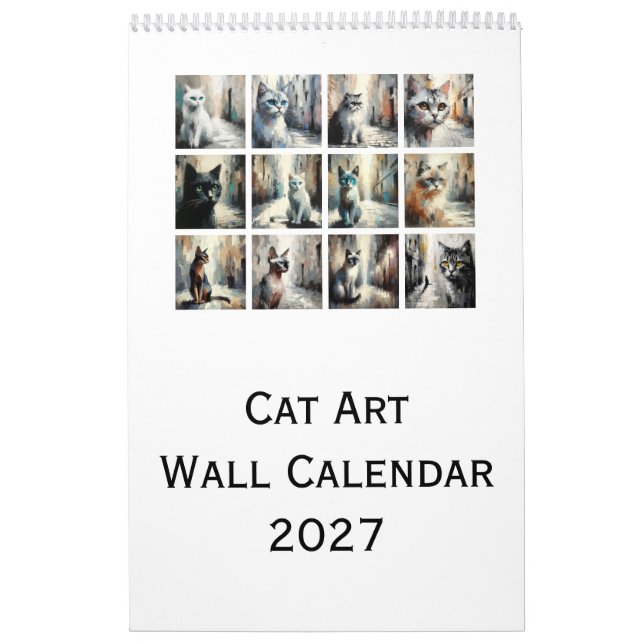 Cat Art Wall Calendar 2027 (Cover)