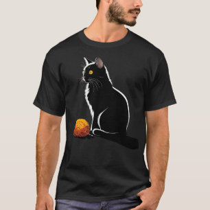 Cat Artwork - Flowers Art Cat Motif Animal Cat T-Shirt