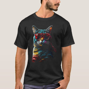 Cat Artwork Sunglasses Animal Cat 1 T-Shirt