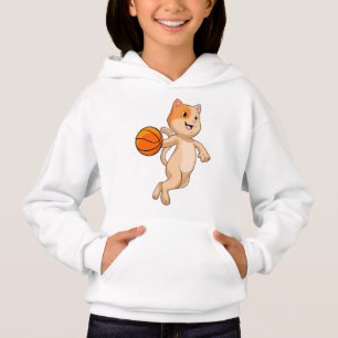 Cat as Basketball player with Basketball