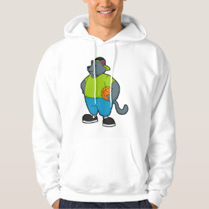 Cat as Basketball player with Basketball Hoodie