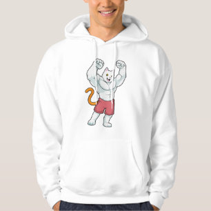 Cat as Bodybuilder with big Muscles Hoodie