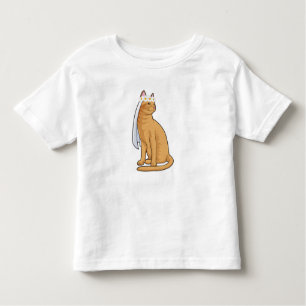 Cat as Bride with Veil Toddler T-Shirt
