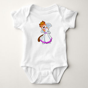 Cat as Bride with Wedding dress & Crown Baby Bodysuit
