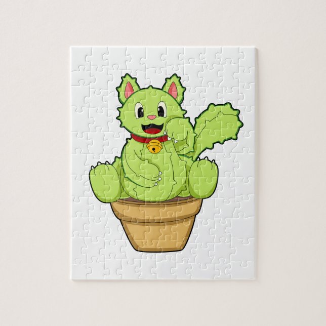 Cat as Cactus Jigsaw Puzzle (Vertical)