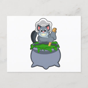 Cat as Cook with Magic potion Postcard