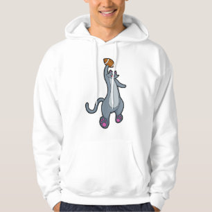 Cat as Football player with Football Hoodie