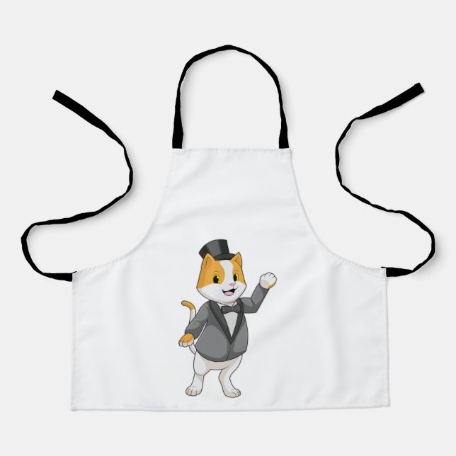 Cat as Groom with Ribbon Apron (Front)