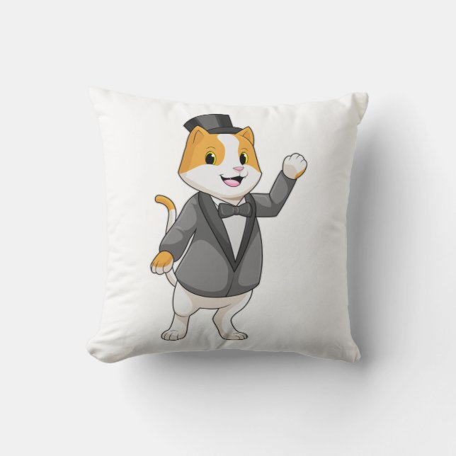 Cat as Groom with Ribbon Cushion (Front)