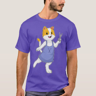Cat as Hair stylist with Scissors T-Shirt