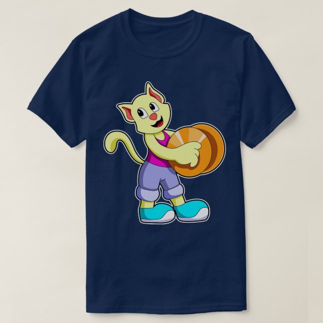Cat as Musican with Hihat T-Shirt (Design Front)